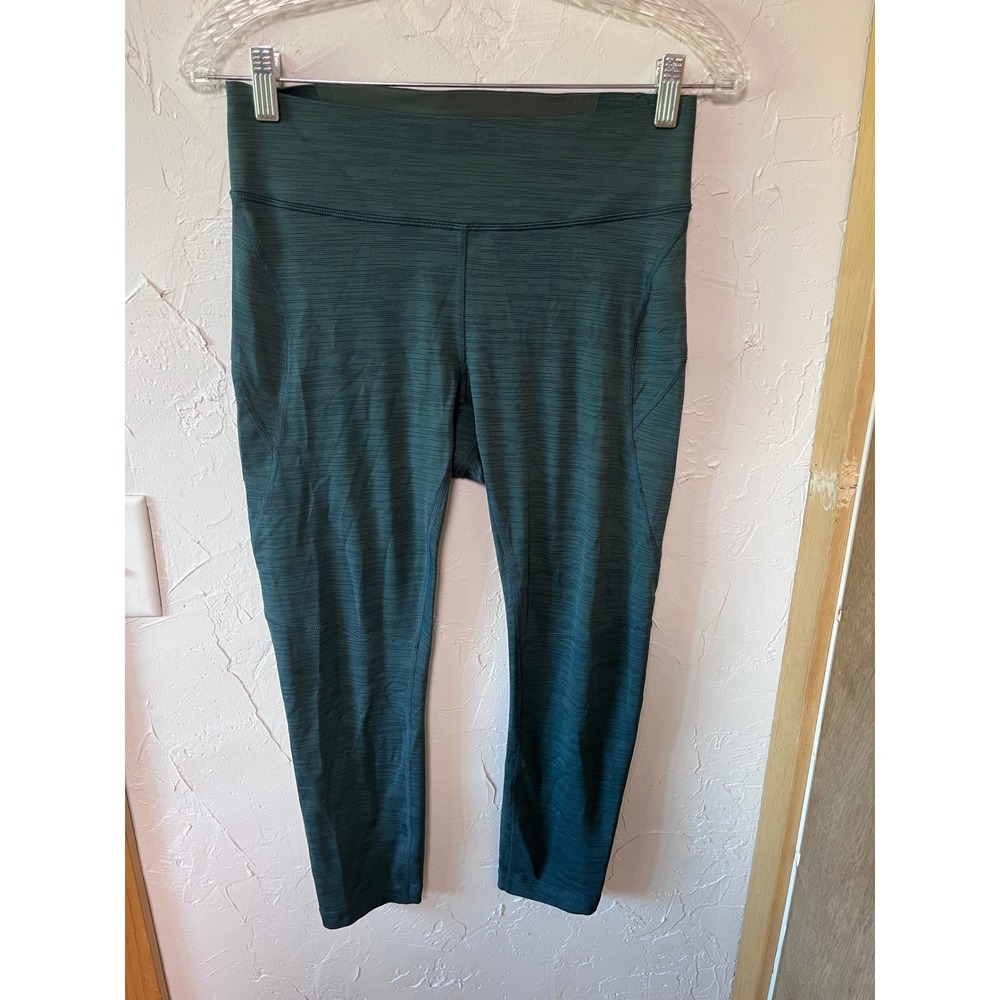 Outdoor Voices TechSweat Cropped Leggings Green Space Dye High Rise Medium